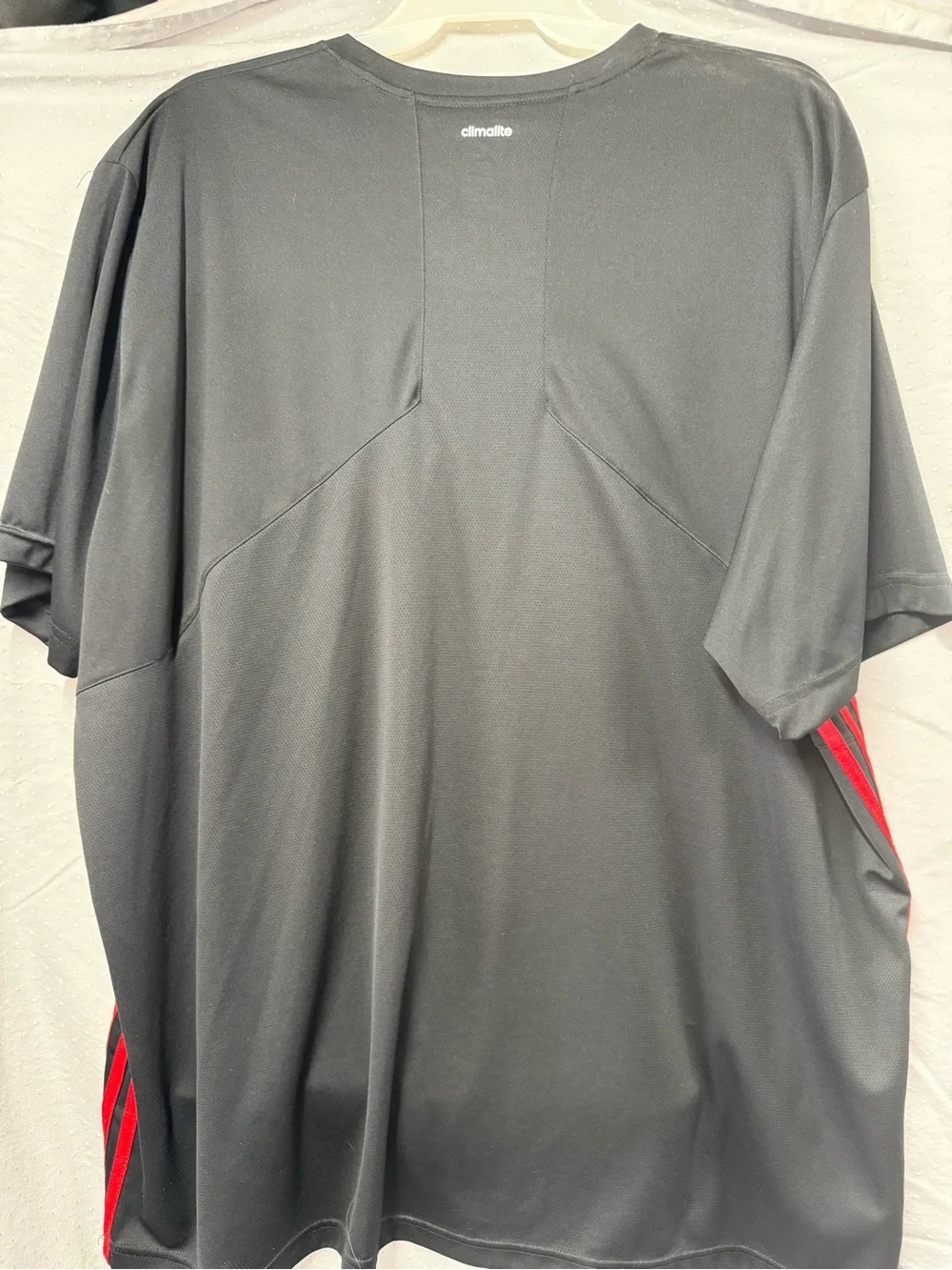 Adidas Men’s Black Athletic Tee with Red Accents 4XT